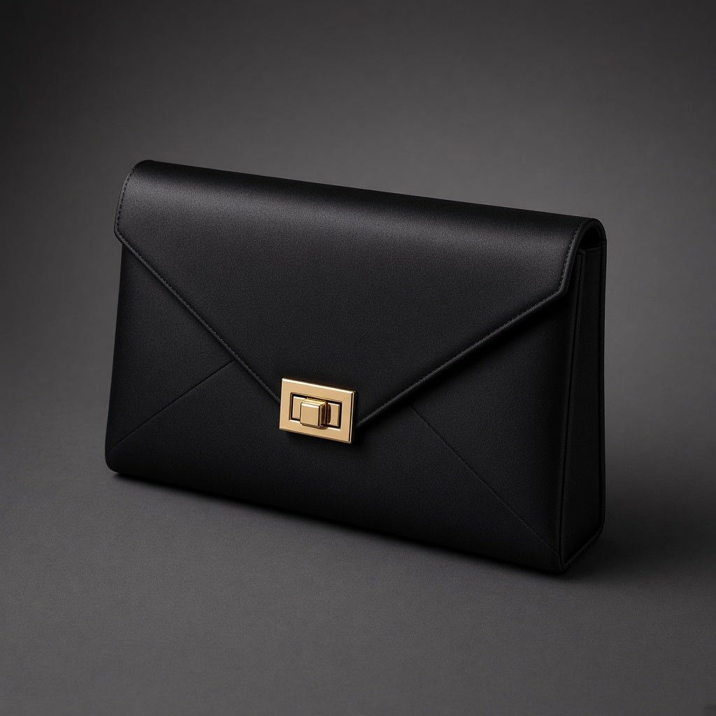Black Evening Clutch Bag view 2