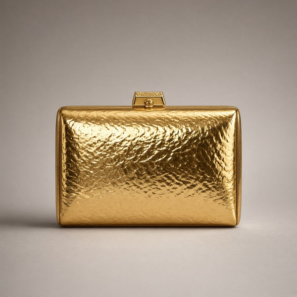 Gold Metallic Clutch