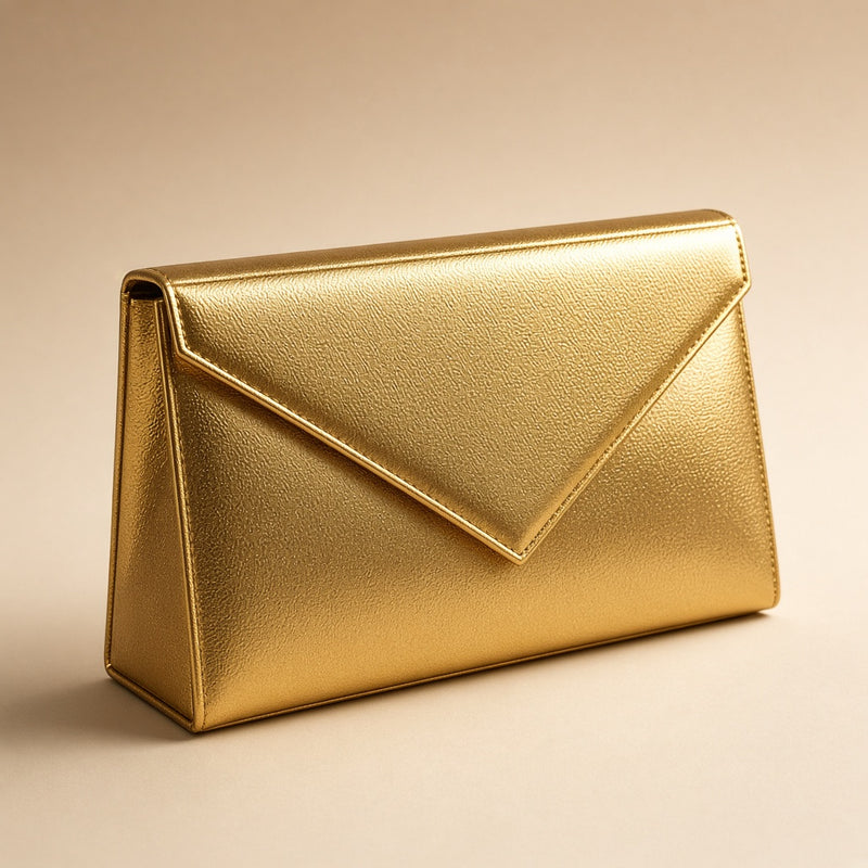 Gold Metallic Clutch