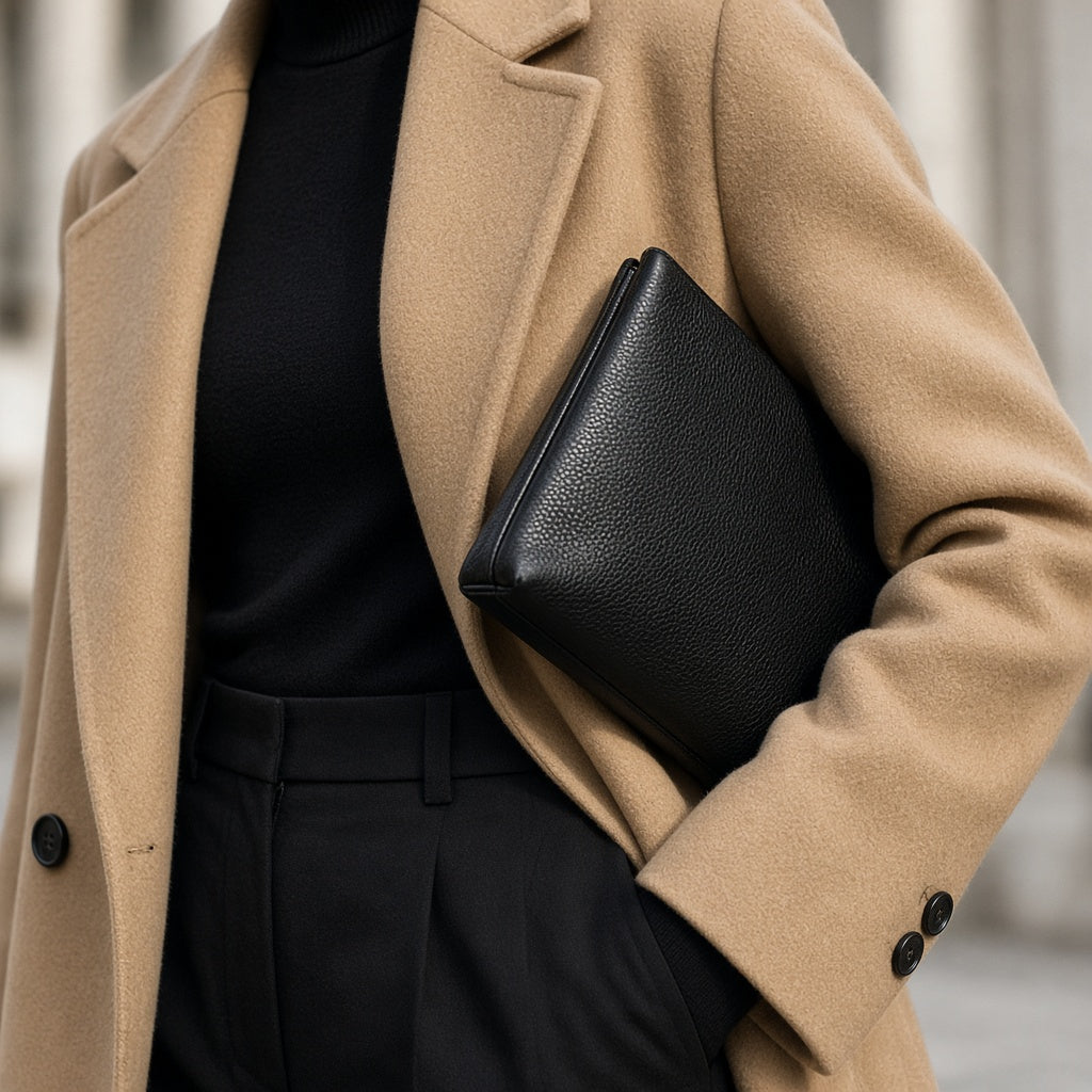 Vegan Leather Clutch Bag view 4